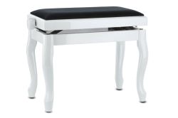 GEWA стол за пиано  класик бял гланц 130350 