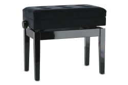 GEWA Piano bench Deluxe Compartment black gloss