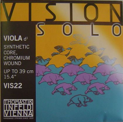 Vision Solo Synthetic core Chromium Wound single string for viola - D