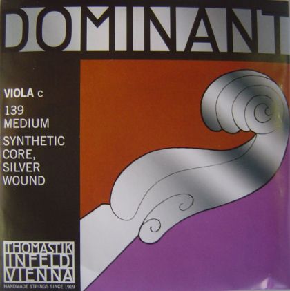 Thomastik Dominant Synthetik core Silver  wound single string for viola - C