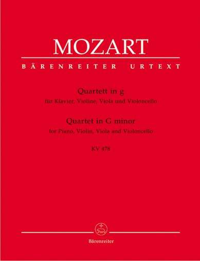 Mozart - Quartet in g minor KV 478 for piano,violin,viola and cello
