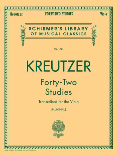 Kreutzer - 42 Studies or Caprices for violа