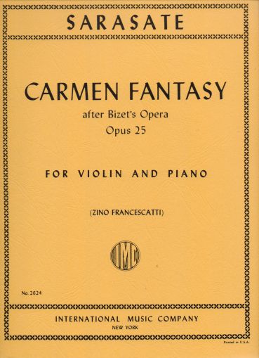 Sarasate - Carmen fantasy op.25 violin and piano for  and piano  