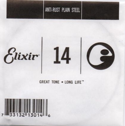 Elixir Single String for Acoustic/Electric guitar with Original Nanoweb ultra thin coating 014