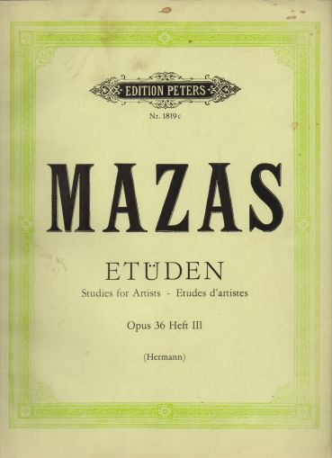 Mazas - Brilliant Studies op.36 volume III