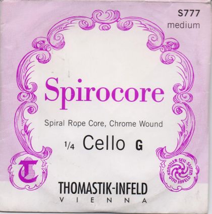 Thomastik Spirocore Spiral core Chrome wound  single string for Cello - G size 1/4