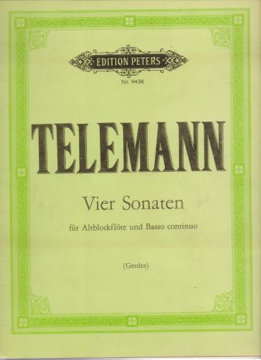 Telemann - Four Sonatas for alt recorder and basso continuo