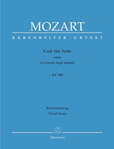Mozart Cosi fan tutte KV588 - Opera - Vocal Score