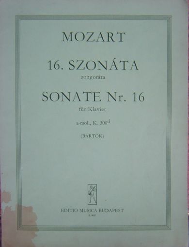Mozart  - Sonate Nr. 16 a-moll K.300d