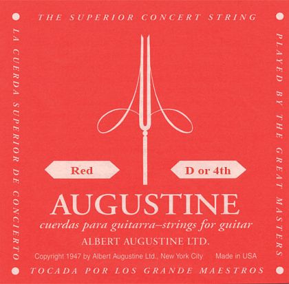 AUGUSTINE Classic nylon red normal tension - единична D 4-та струнa за класическа китара