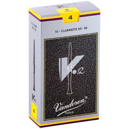 Vandoren V12 Bb Clarinet Reeds size 4 - box