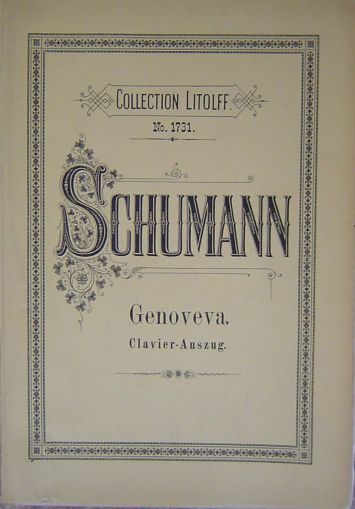 Schumann Genoveva - vocal score
