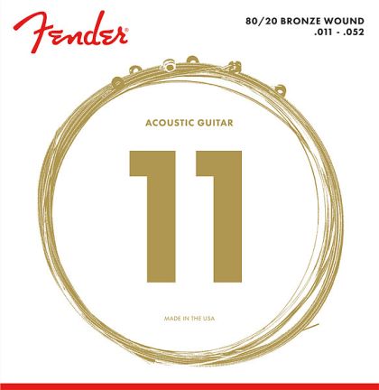 Fender® Ac. Guitar Strings 80/20 Bronze 011 -  052