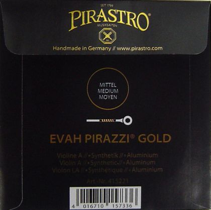 Evah Pirazzi Gold single string A for violin - synthetic/aluminium