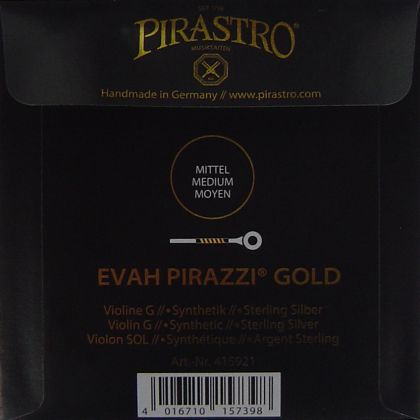 Evah Pirazzi Gold single string G for violin - synthеtic/Silver