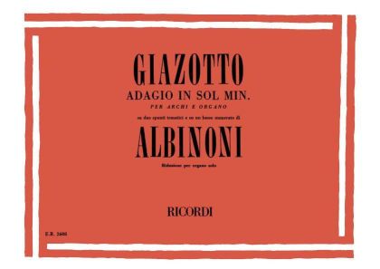 Албинони - Адажио в сол минор за орган
