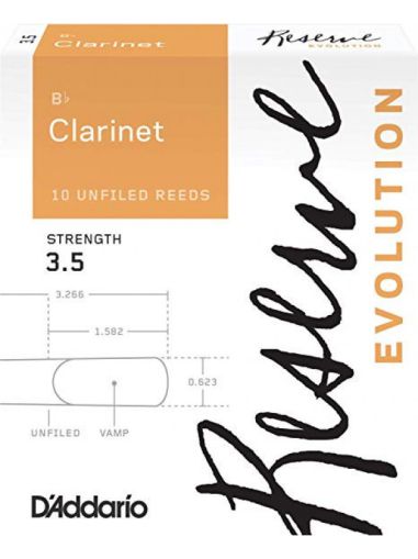 Rico Reserve Evolution Clarinet reeds size 3.5 strength - box
