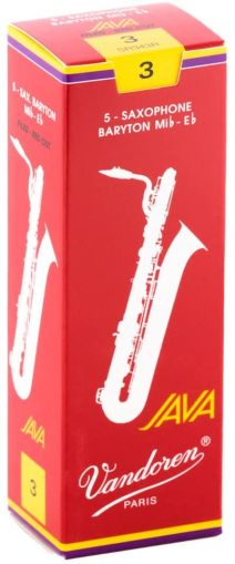 Vandoren Java red Baritone sax reeds size 3  - box