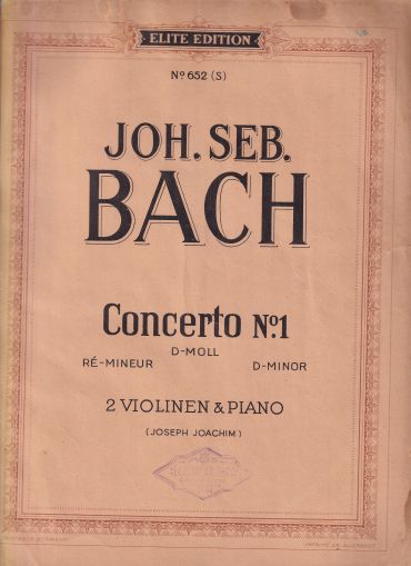 Бах - Концерт в ре минор  BWV 1043 за 2 цигулки и оркестър втора употреба