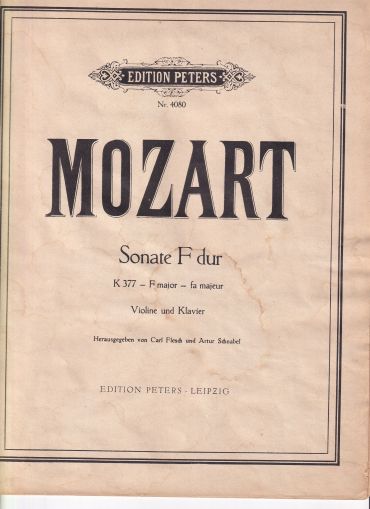 Mozart   Sonata F dur KV377  second hand