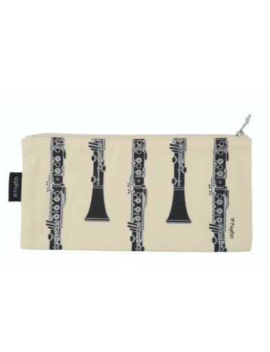 Pencil Case Clarinet Black/Silver 24*12,5 Cm