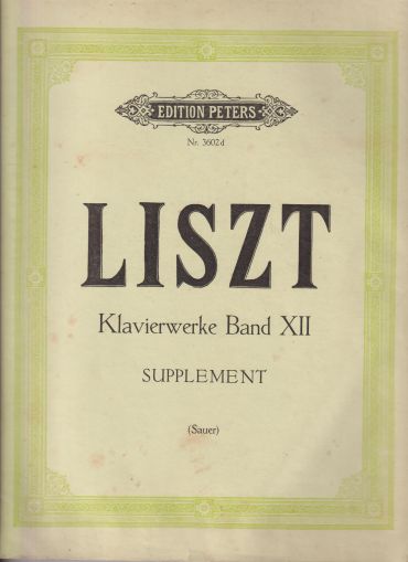 Liszt  Opern  Supplement  second hand