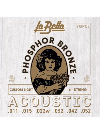 La Bella 7GPCL струни за акустична китара Phosphor bronze 011/052