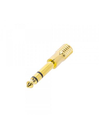 Adapter Jack 3.5 stereo / jack 6.3 stereo gold 