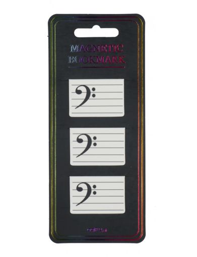 Magnetic bookmark bass-clef 3er