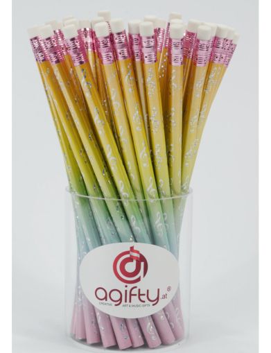 Pencil G-Clef Colourful/Silver