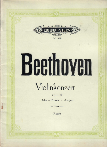 Beethoven Violin Concerto D major Op.61 second hand
