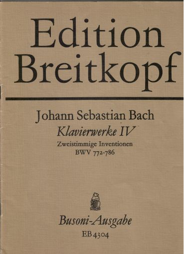 Bach - Two - part Inventions BWV 772-786 second hand