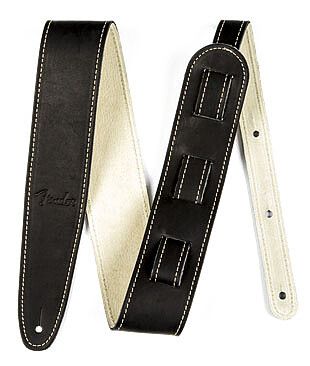 Fender кожен колан за китара черен