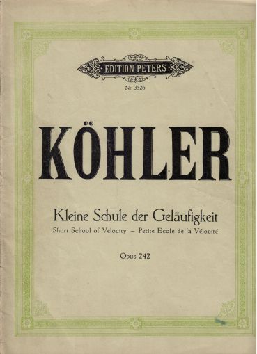 Kohler - Short School of velocity  op.242 second hand