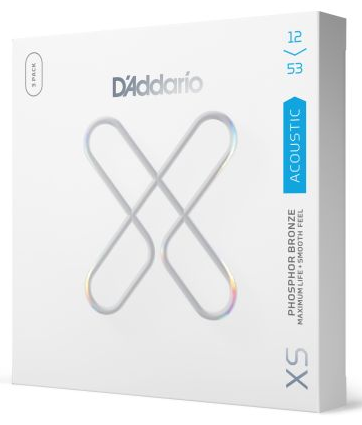  DADDARIO XSAPB1253 12-53 Light, XS Phosphor Bronze Coated струни за акустична китара  3Pack