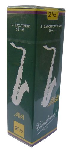 Vandoren Java reeds for Tenor saxophone size 2 1/2 - box
