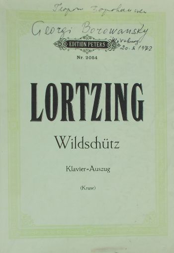 Lortzing - Wildshutz klavierauszug