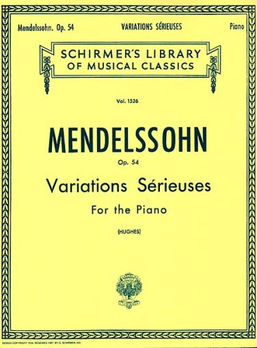 Mendelssohn - Variations sérieuses op. 54