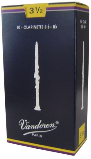 Vandoren reeds for Clarinet B flat size 3 1/2 - box