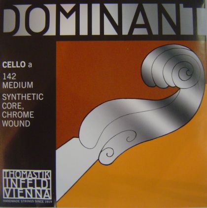 Thomastik Dominant Synthetic core Chrome wound  single string for Cello - A