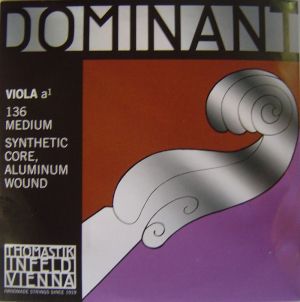 Thomastik Dominant Synthetik core Aluminium wound single string for viola - A