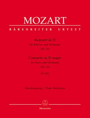 Mozart - Concerto for piano №16 in D major-piano reduction KV 451