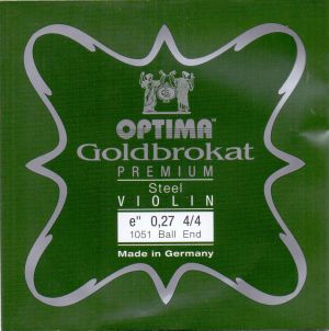 Optima Goldbrokat Premium E струна за цигулка 0,27 с топче 