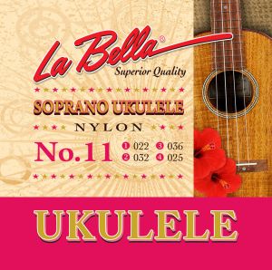 La Bella No.11 strings for soprano ukulele  clear nylon