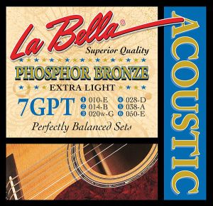 La Bella 7GPT strings for acoustic guitar Phosphor bronze 010/050