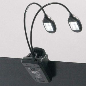 K&M 12270 Double LED лампа с щипка - черна