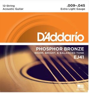 D'addario strings for acoustic guitar EJ41