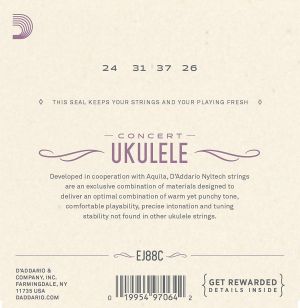 D'addario strings for Concert Ukulele EJ88C