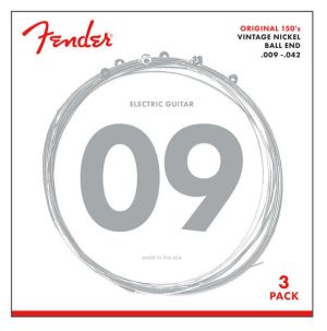Fender 3 Pack Original 150 L струни за електрическа китара 009 - 042