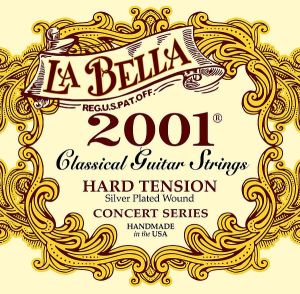 La Bella 2001 Classic guitar strings - Hard tension clear nylon / silver plated wound